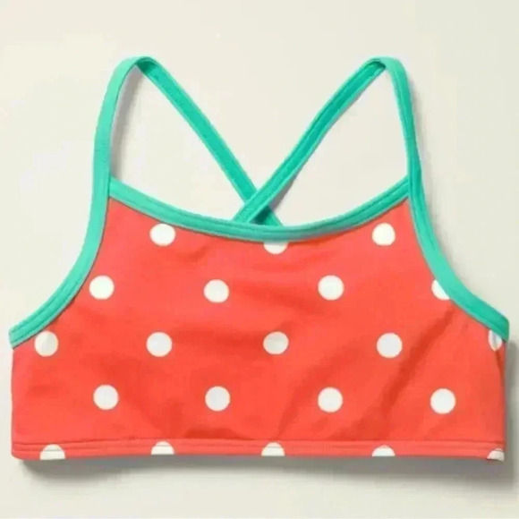 Mini Boden Watermelon Polka Dot Bikini 6-7yr Top NWT - Picture 1 of 4
